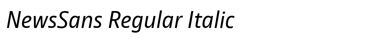 NewsSans Regular Italic